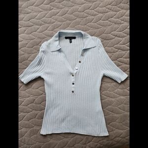 White House Black Market Ribbed Top, Large